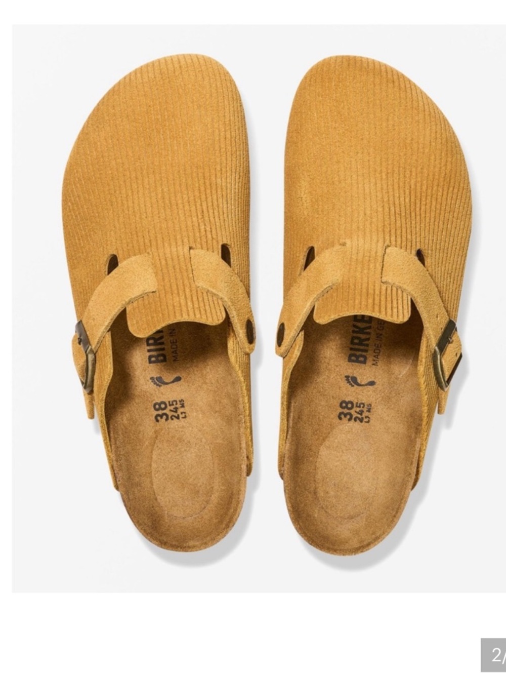 Birkenstock Boston Embossed Corduroy Cork Brown Clog